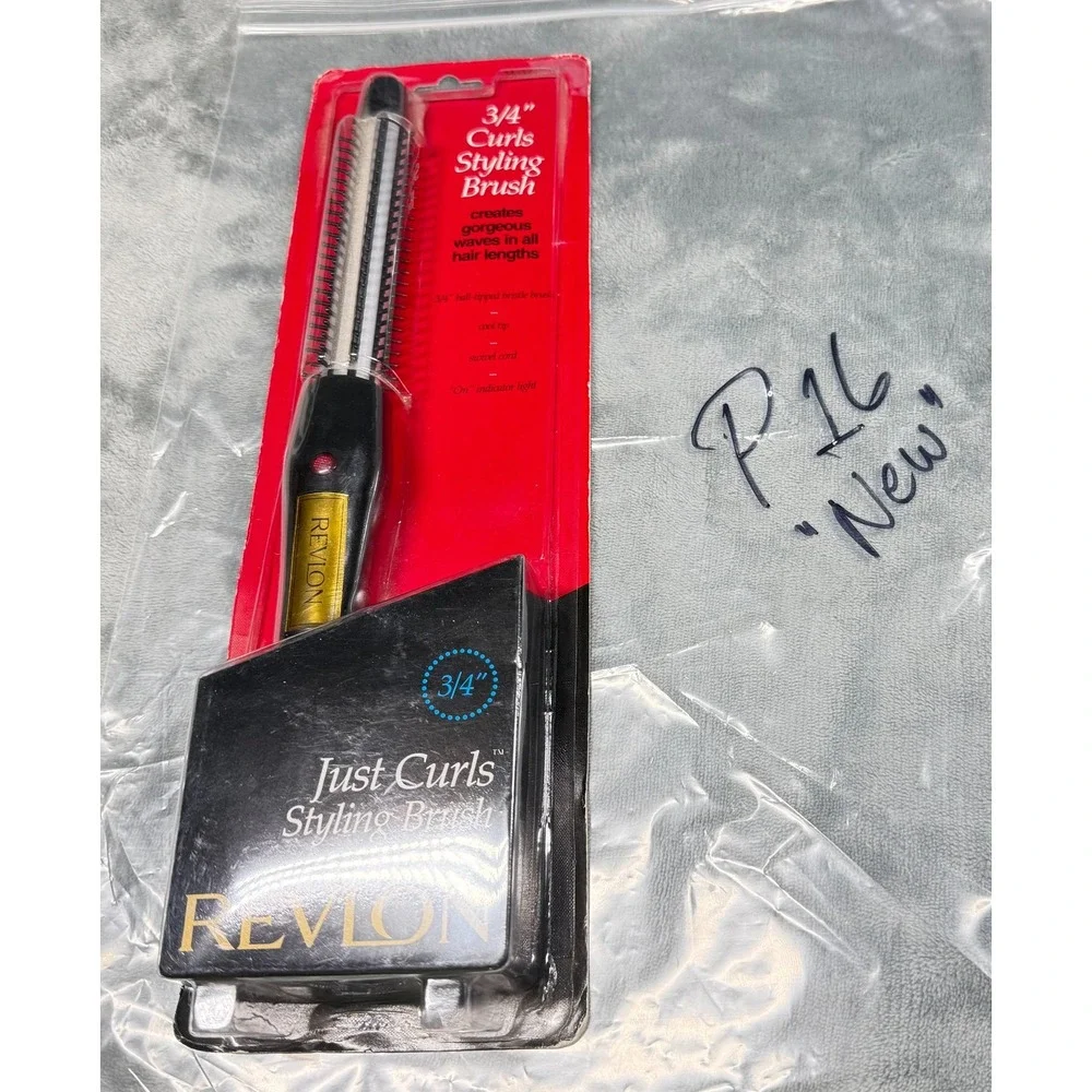 Revlon Just Curls Styling Brush 3/4 Inch RV-011C Hot Curling Iron New